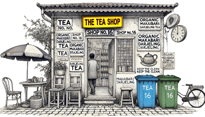 illustration of teasta teashop